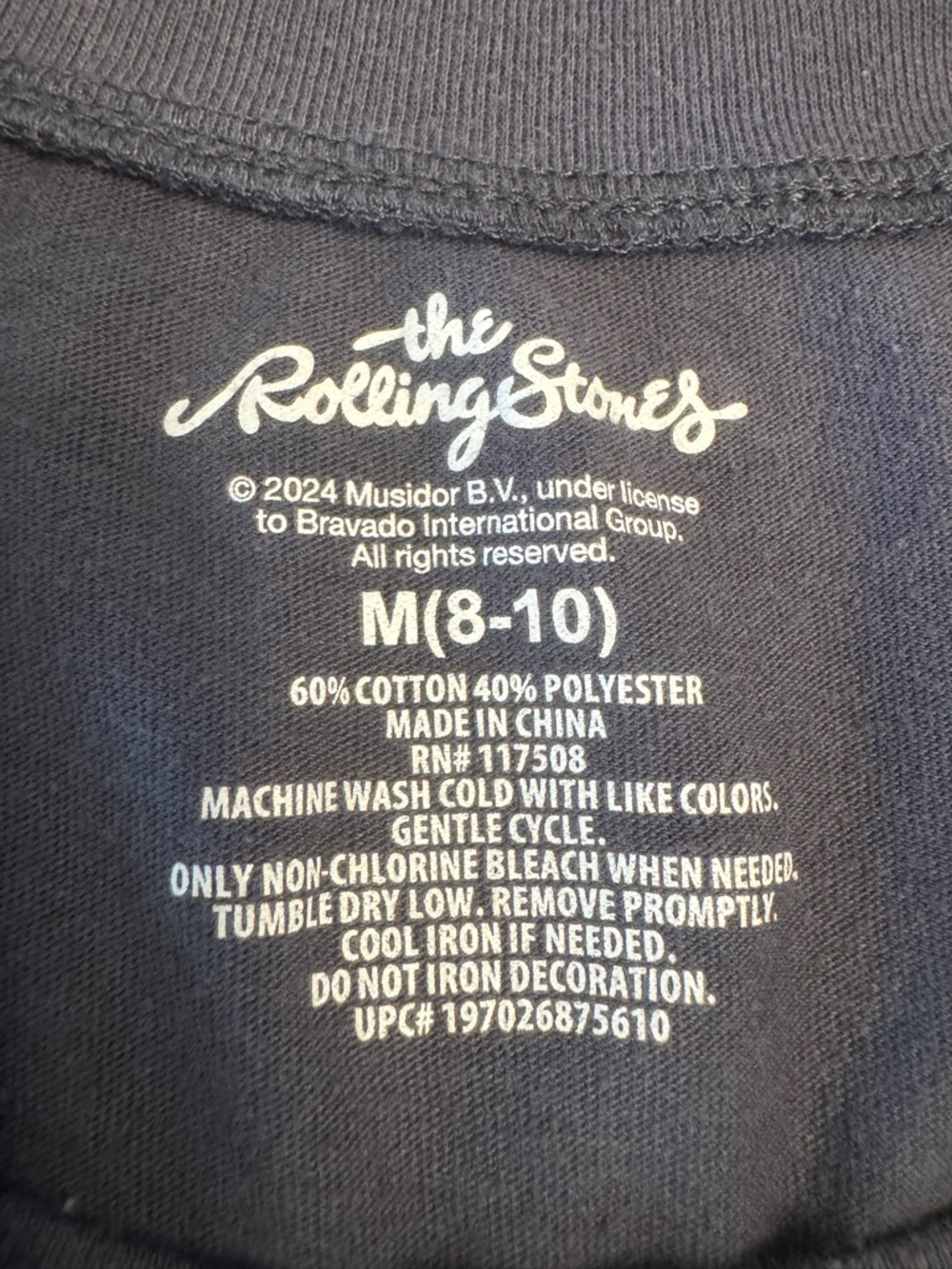 The Rolling Stones Women’s Short Sleeve Tee in Charcoal with Red Logo M (8-10) - Picture 4 of 6